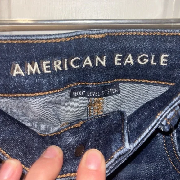 American Eagle Outfitters Dark Blue Jean Shorts - Picture 3 of 4